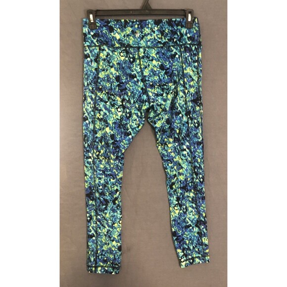 SOMA SPORT Printed High Rise Leggings Athletic Gym Running Ankle Blue Multi M - Picture 5 of 5